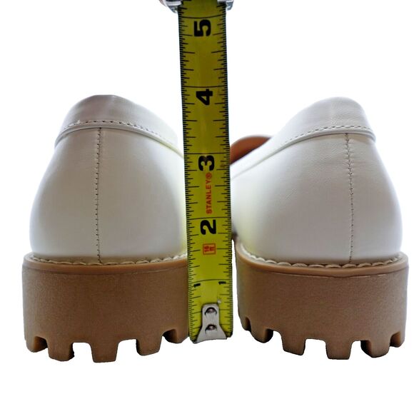 A New Day Womens Loafers Shoe Sz 9.5 White Memory Foam Round Toe 1.5" Block Heel - Picture 4 of 9